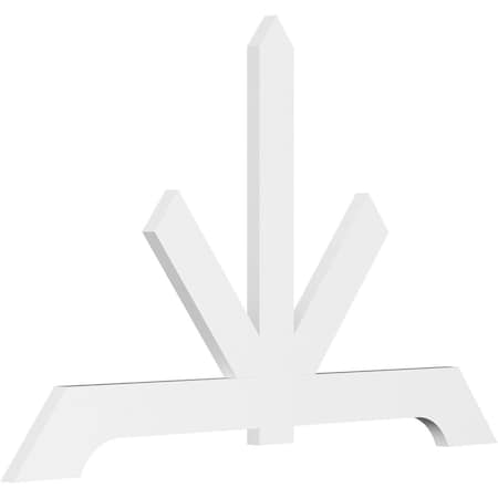 Ekena Millwork Vanguard Architectural Grade PVC Gable Bracket, 84"W x 52 1/2"H x 2"D x 6"F, 15/12 Pitch GBP084X53X0206VAN00